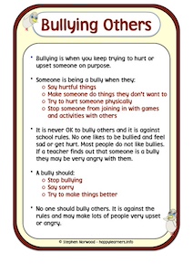 Bullying Others social story